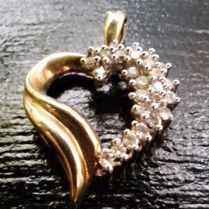 Vintage Gold Diamon Necklace Charm